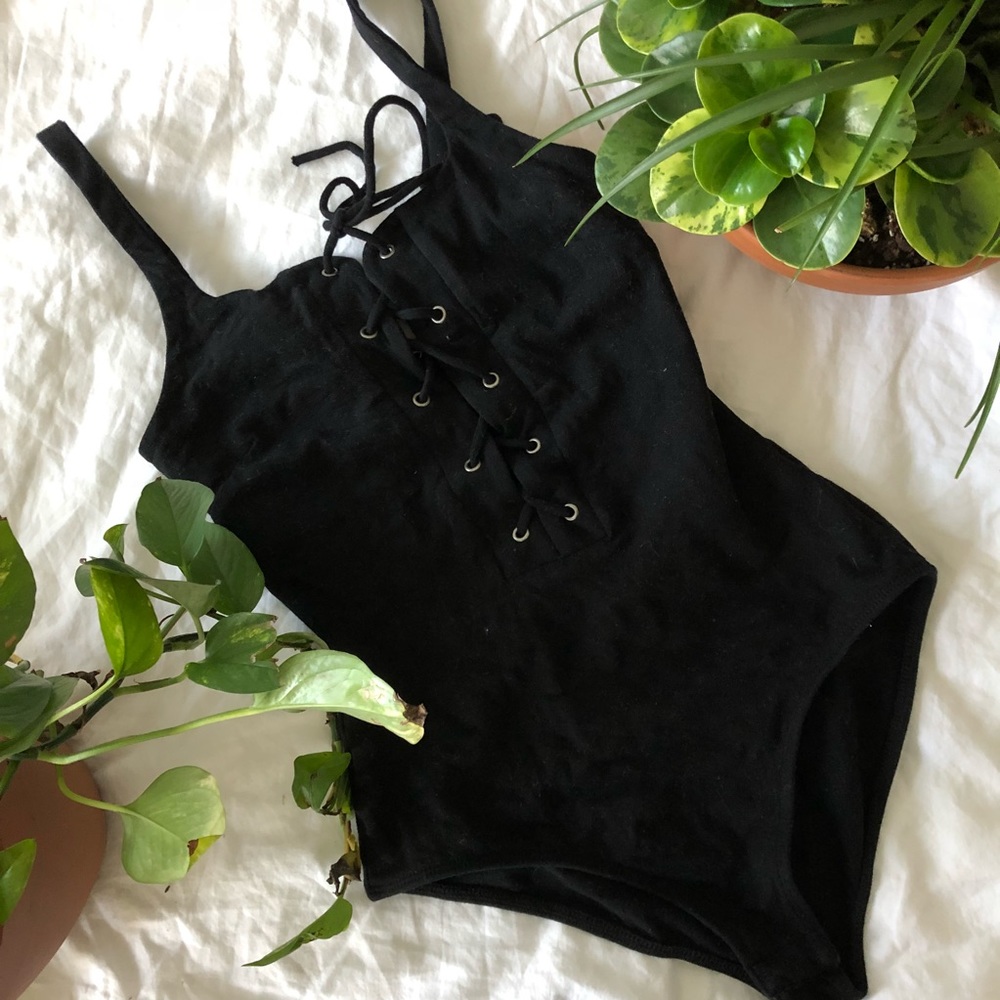 Lace up bodysuit